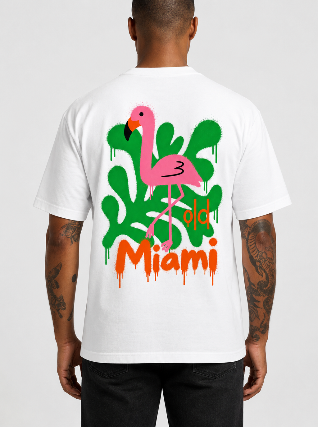 Limited Edition Old Miami Flamingo Drip Men’s Box T (Pre Sale)