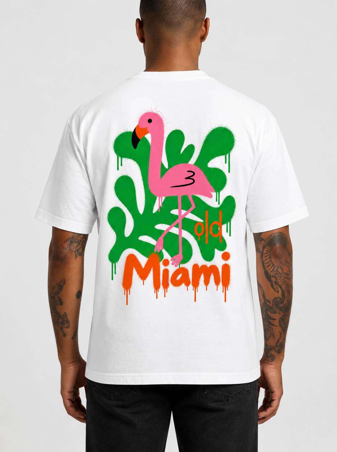 Limited Edition Old Miami Flamingo Drip Men’s Box T (Pre Sale)