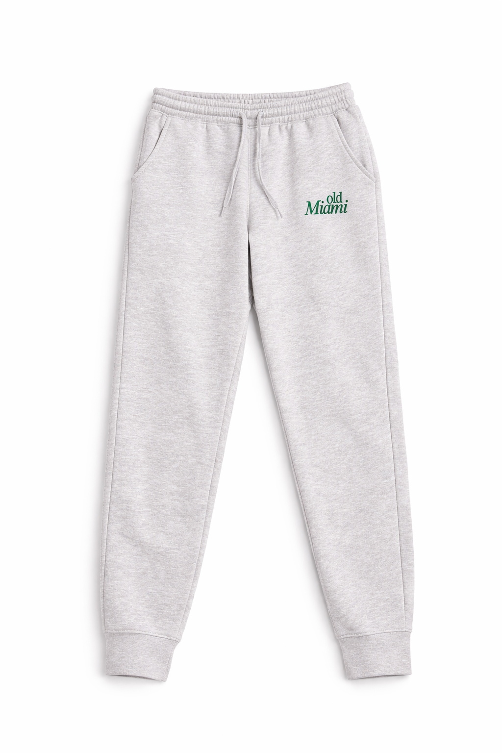 Old Miami Unisex Feather Grey Sweatpants with Country Club Green Embroidery (OG Logo Size)