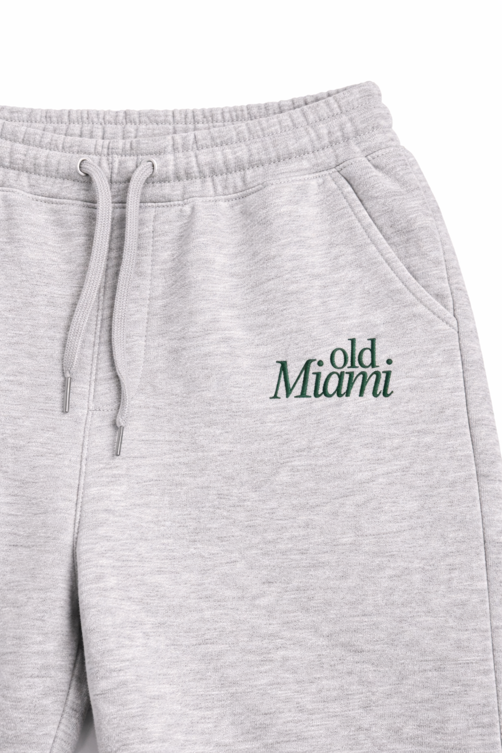 Old Miami Unisex Feather Grey Sweatpants with Country Club Green Embroidery (OG Logo Size)