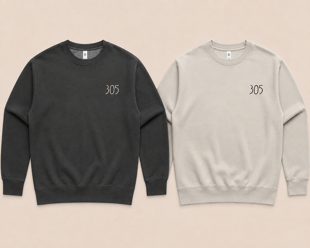 Limited Edition Old Miami Flamingo Drip Women’s Buttersoft Relaxed Crewneck (Pre Sale)
