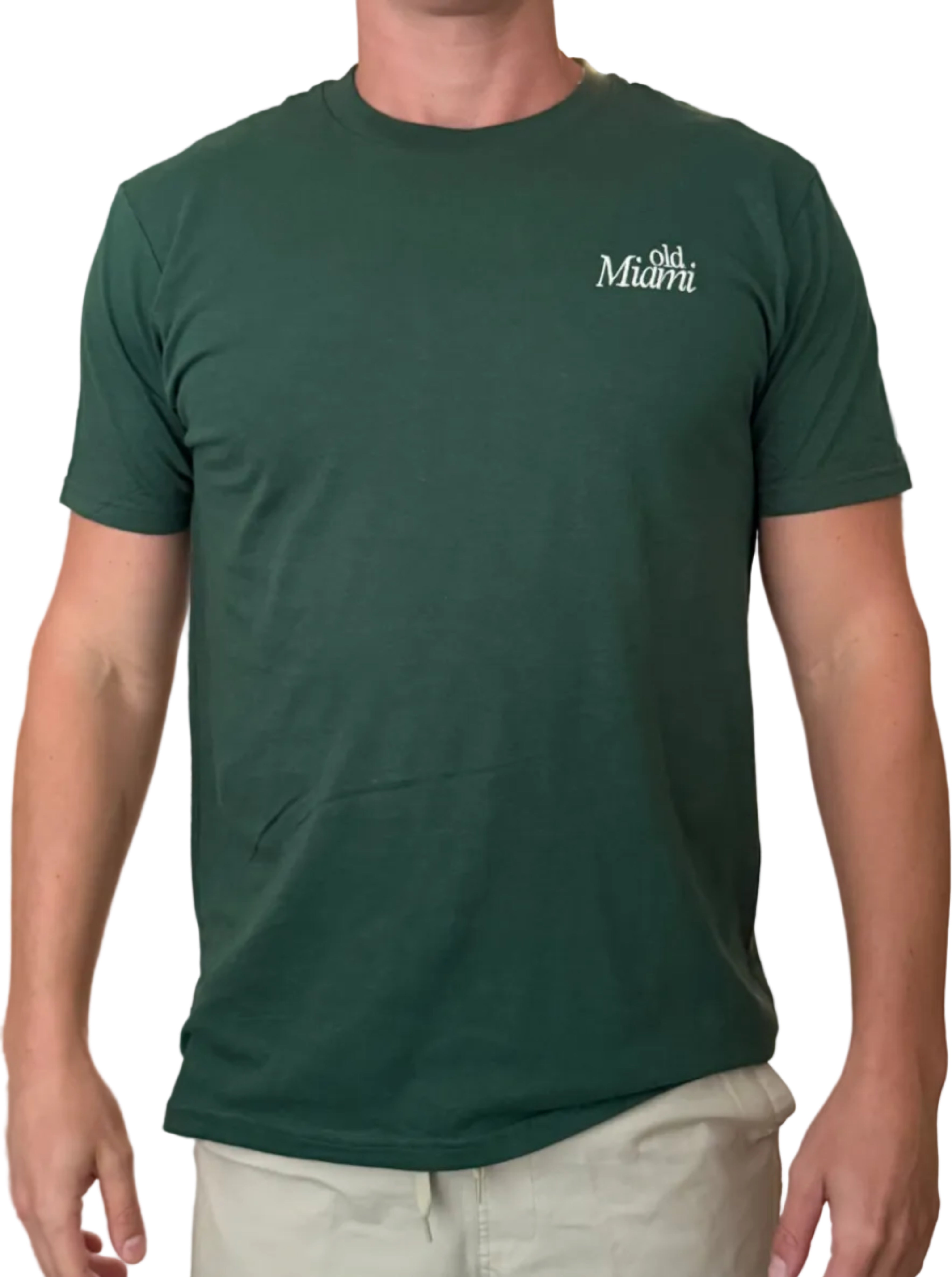 Old Miami Men's Classic Hunter Green American Apparel Washed Tee