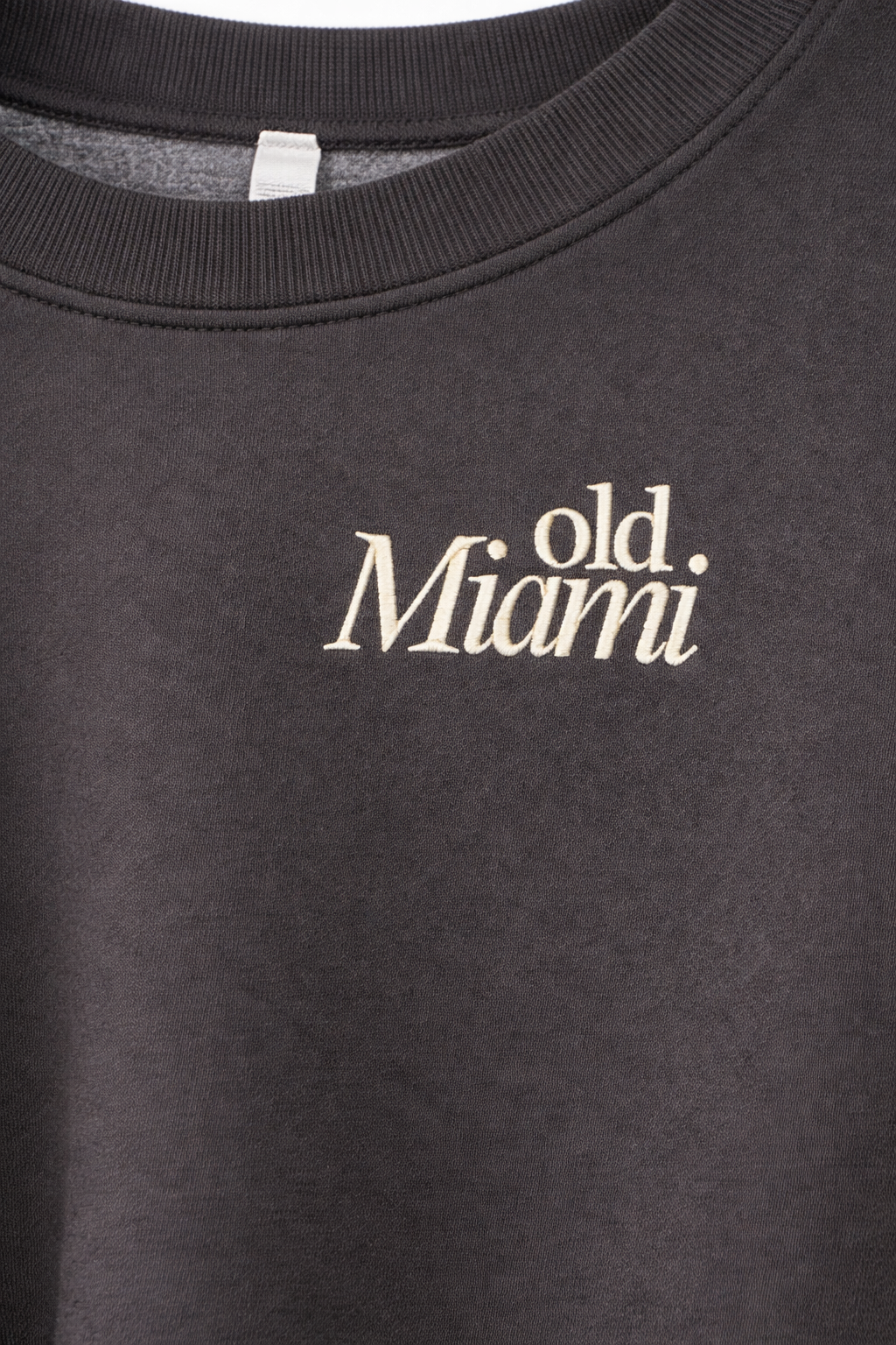 Old Miami Washed Grey Crewneck (women’s)
